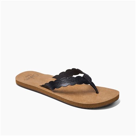 reef cushion celine women's sandals|Women's Cushion Celine Sandals in Black/Tan .